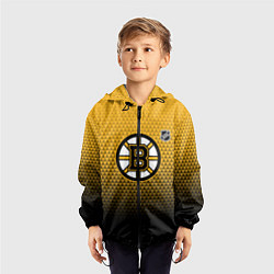 Ветровка с капюшоном детская Бостон Брюинз - геометрический градиент, цвет: 3D-черный — фото 2