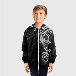 Ветровка с капюшоном детская Верные спутники Одина, цвет: 3D-белый — фото 2