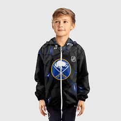 Ветровка с капюшоном детская Баффало Сейбрз - НХЛ хоккей, цвет: 3D-белый — фото 2