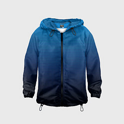 Детская ветровка Из голубого в чёрный градиент с точками