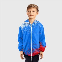 Ветровка с капюшоном детская Патриот - флаг, цвет: 3D-белый — фото 2