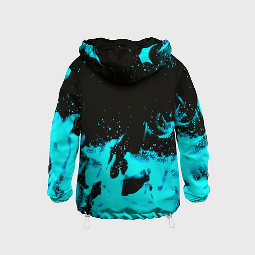 Детская ветровка Monster energy голубой огонь / 3D-Белый – фото 2