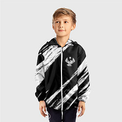 Ветровка с капюшоном детская Дагестан - брызги, цвет: 3D-белый — фото 2