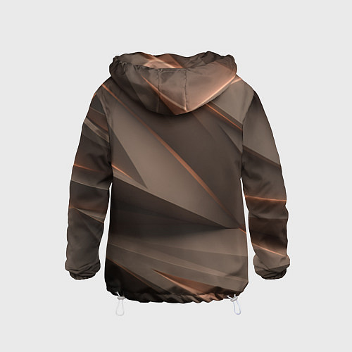 Детская ветровка Кофейная объемная текстура / 3D-Белый – фото 2