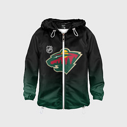 Ветровка с капюшоном детская Миннесота Уайлд - градиент, цвет: 3D-белый