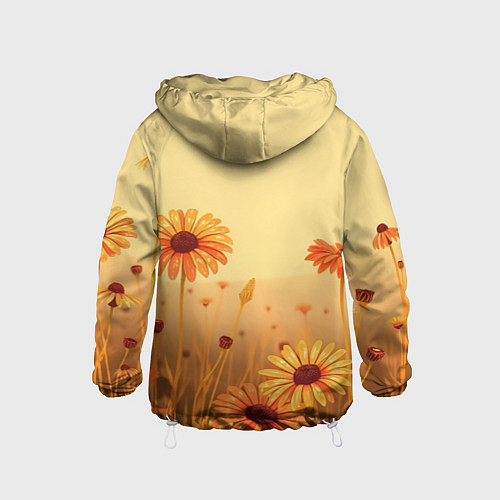 Детская ветровка Цветы на закате / 3D-Белый – фото 2