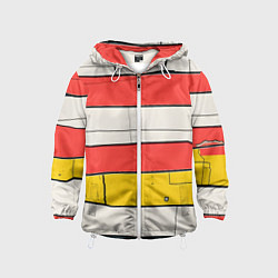 Детская ветровка Красные полоски