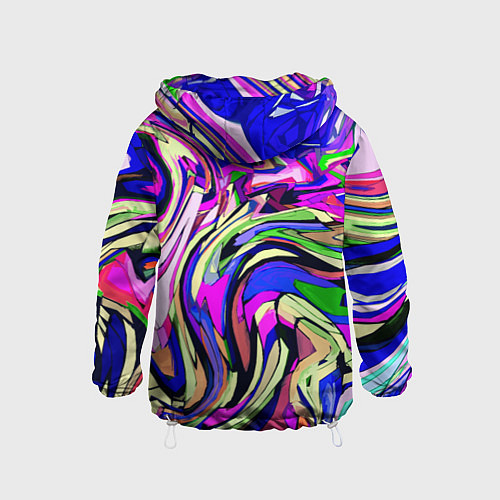 Детская ветровка Абстракция пластика синий / 3D-Белый – фото 2
