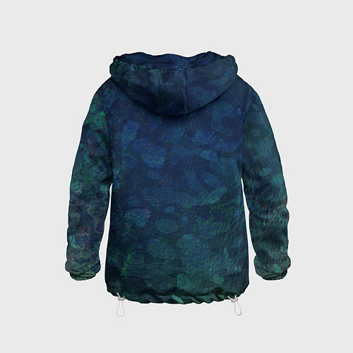 Детская ветровка Абстракция - marine camouflage / 3D-Белый – фото 2