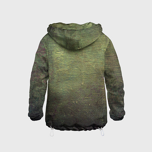 Детская ветровка Абстракция - old board painted with green paint / 3D-Белый – фото 2