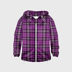 Ветровка с капюшоном детская Color pink checkerboard, цвет: 3D-белый