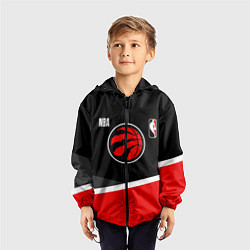 Ветровка с капюшоном детская Toronto Raptors - basketball, цвет: 3D-черный — фото 2