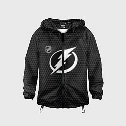Ветровка с капюшоном детская Тампа Бэй Лайтнинг - черные треугольники, цвет: 3D-черный
