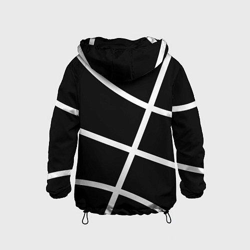 Детская ветровка Клипперс - текстура черного мяча / 3D-Черный – фото 2