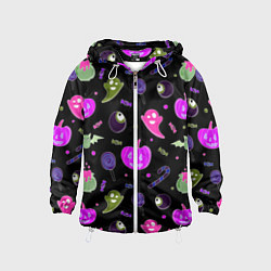 Детская ветровка Halloween pink black pumpkin
