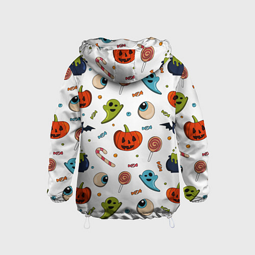 Детская ветровка Halloween pumpkin show / 3D-Белый – фото 2