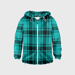 Ветровка с капюшоном детская Checkered blue, цвет: 3D-белый