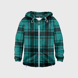 Ветровка с капюшоном детская Checkered dark blue, цвет: 3D-белый
