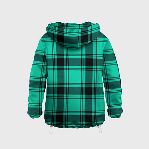 Детская ветровка Checkered turquoise / 3D-Белый – фото 2