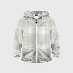 Ветровка с капюшоном детская Checked white completely, цвет: 3D-белый