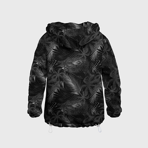 Детская ветровка Palm black and white / 3D-Белый – фото 2