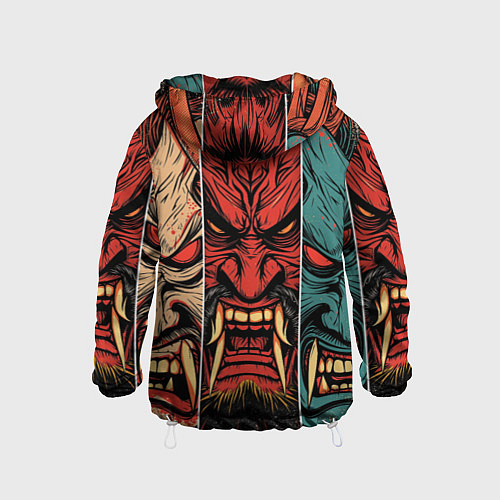 Детская ветровка Demons Oni - neuroart / 3D-Белый – фото 2