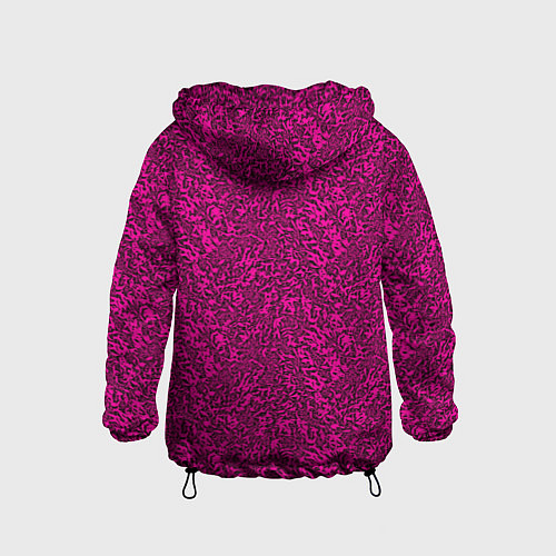 Детская ветровка Тёмный розовый текстурный хлопьями / 3D-Черный – фото 2