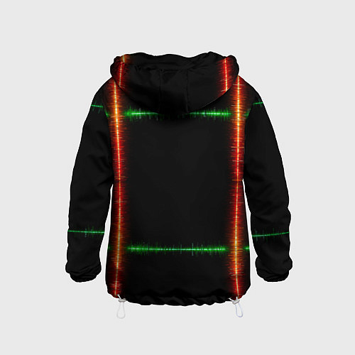 Детская ветровка Color green orange lines / 3D-Белый – фото 2