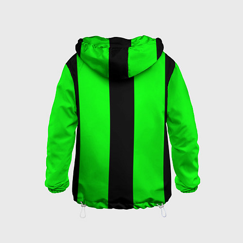 Детская ветровка Color green black line / 3D-Белый – фото 2