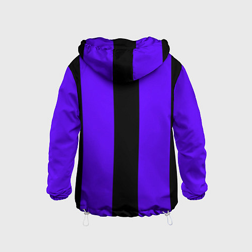 Детская ветровка Color purple black stripes / 3D-Белый – фото 2