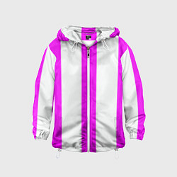 Детская ветровка Color white pink lines