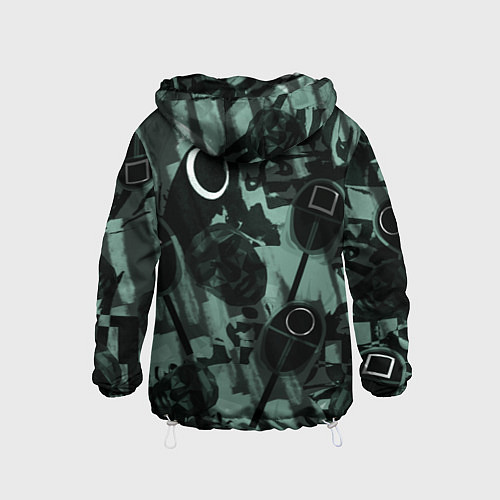 Детская ветровка Номер 456 на фоне масок игры в кальмара / 3D-Белый – фото 2