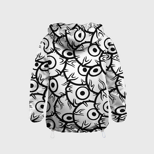 Детская ветровка Doom глаза монстра / 3D-Белый – фото 2