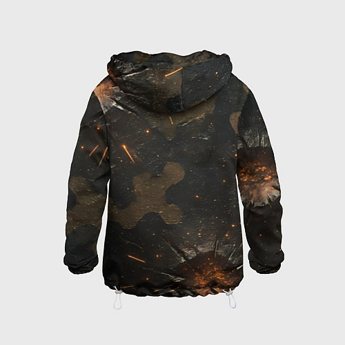 Детская ветровка Камуфляж со следами от пуль / 3D-Белый – фото 2