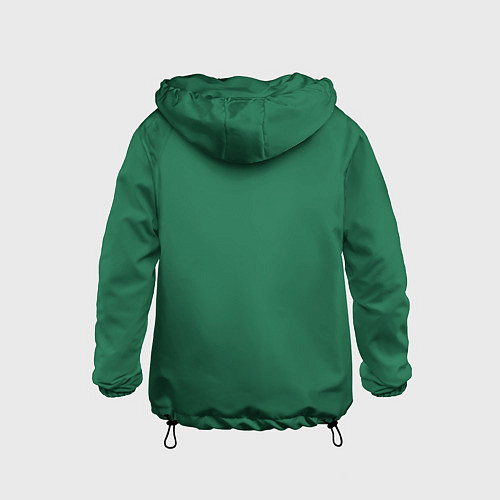 Детская ветровка Изумруд однотонный / 3D-Черный – фото 2