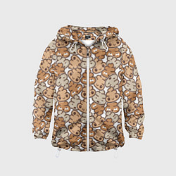 Ветровка с капюшоном детская Какашки, цвет: 3D-белый