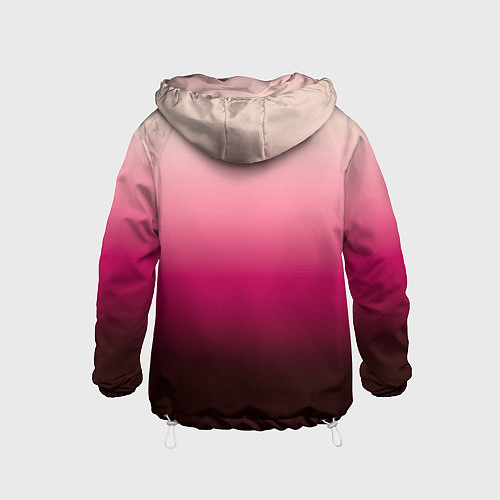 Детская ветровка Градиент transcendent pink омбре / 3D-Белый – фото 2