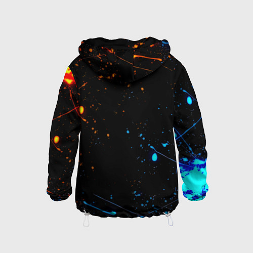 Детская ветровка Doom лёд и пламя краски / 3D-Белый – фото 2