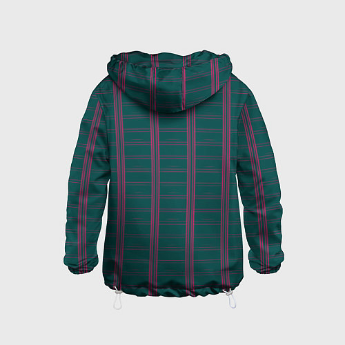Детская ветровка Color dark cage pink stripes / 3D-Белый – фото 2