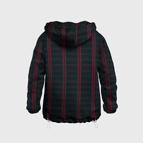 Детская ветровка Color dark cage red stripes / 3D-Белый – фото 2