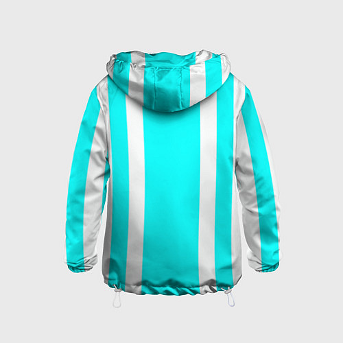 Детская ветровка Color blue white stripes / 3D-Белый – фото 2