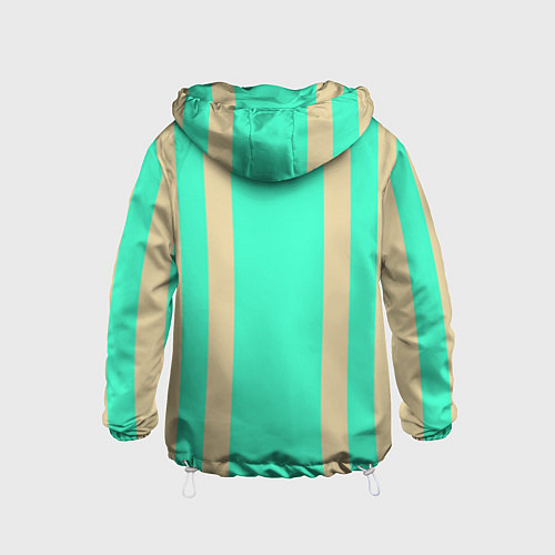 Детская ветровка Color blue beige stripes / 3D-Белый – фото 2