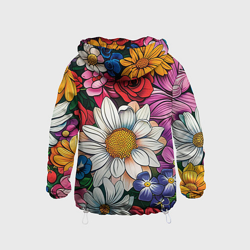 Детская ветровка Крупные цветы / 3D-Белый – фото 2