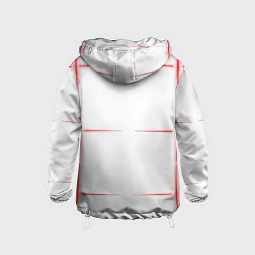 Детская ветровка Color white red stripes / 3D-Белый – фото 2