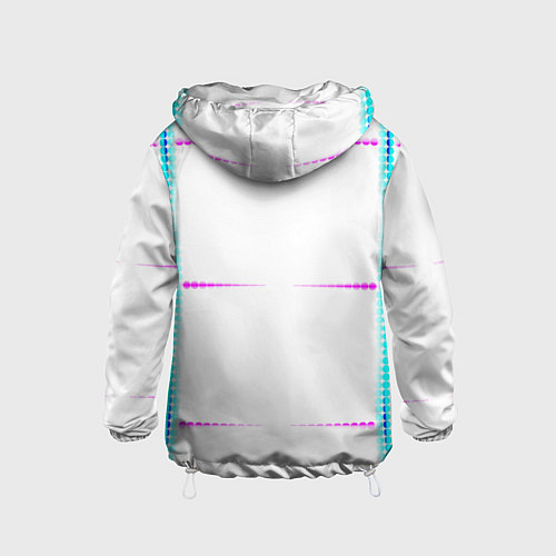 Детская ветровка Color white blue pink stripes / 3D-Белый – фото 2