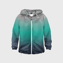 Детская ветровка Градиент серо-зеленый