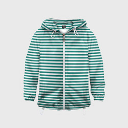 Ветровка с капюшоном детская Тельняшка пограничника, цвет: 3D-белый