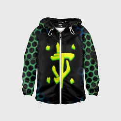 Детская ветровка Doom соты кислотное лого