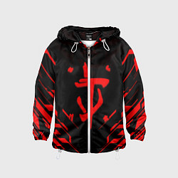 Детская ветровка Doom geometry red steel