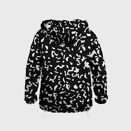 Детская ветровка Черный камуфляж / 3D-Белый – фото 2